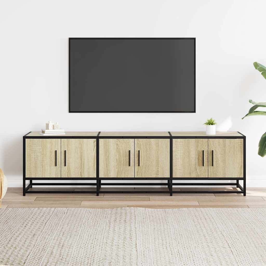Móvel p/ TV 150x35x41 cm deriv. madeira/metal carvalho sonoma
