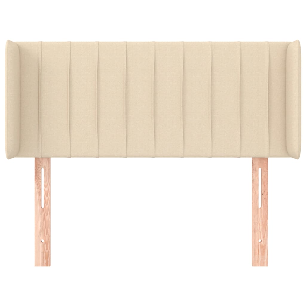 Cabeceira de cama c/ abas tecido 83x16x78/88 cm creme