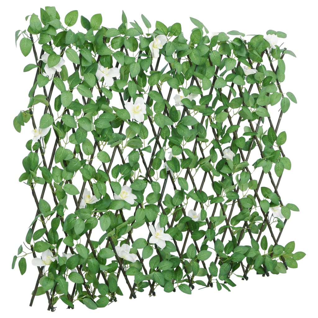 Treliça de hera artificial extensível 5 pcs 186x30 cm verde