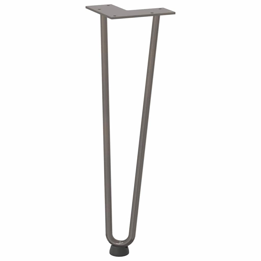 Pernas de grampo para mesa de centro 4 peças aço natural 42 cm aço maciço