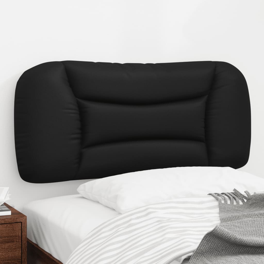 Almofadão de cabeceira hvar 80 cm couro artificial preto