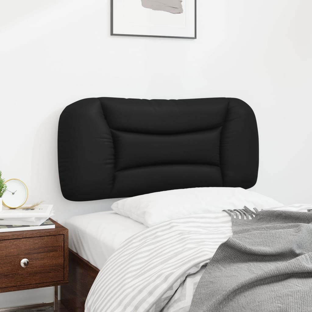 Almofadão de cabeceira hvar 80 cm couro artificial preto