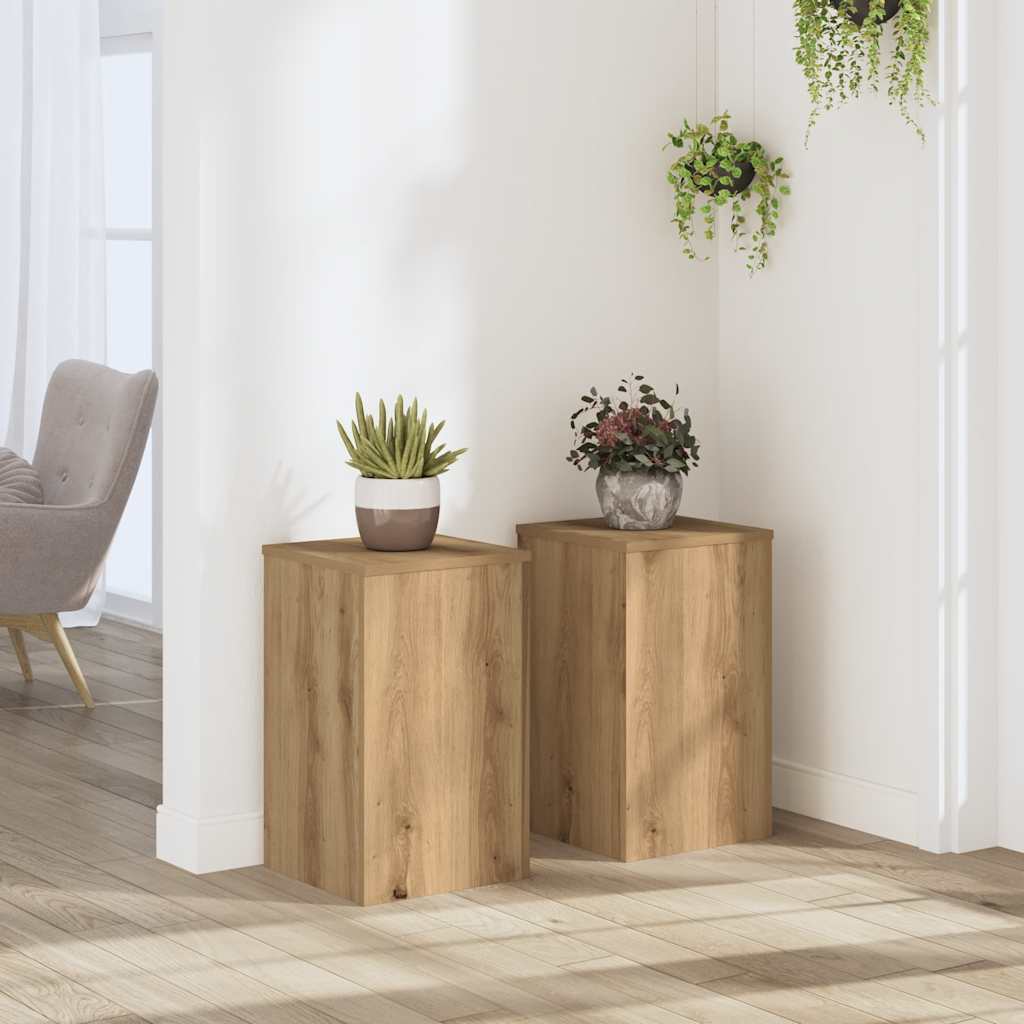Suportes p/ plantas 2 pcs 30x30x50 cm derivados de madeira