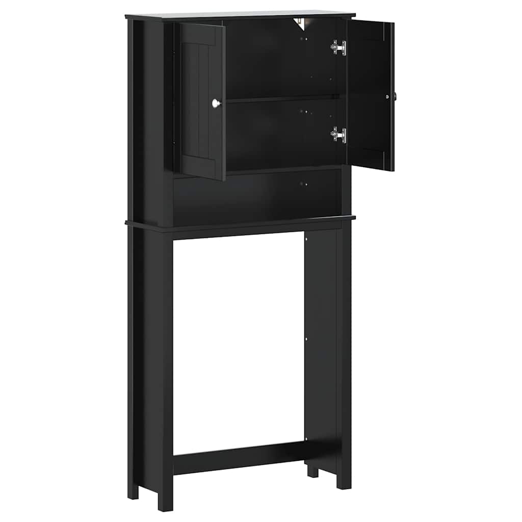 Móvel p/ máquina lavar berg 76x27x164,5 cm madeira maciça preto