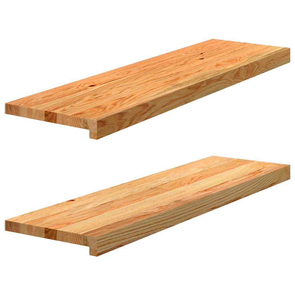 Soleiras da janela 2 pcs 90x25x2 cm carvalho castanho-claro