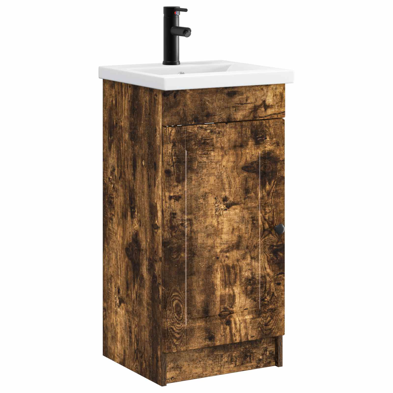 Gabinete de banheiro com pia carvalho fumado 42 x 40 x 84,5 cm
