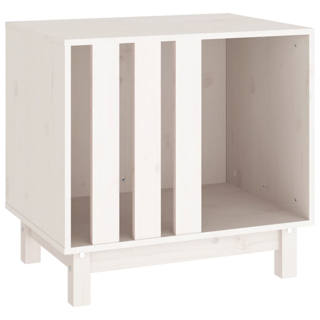 Casota para cães 60x45x57 cm madeira de pinho maciça branco