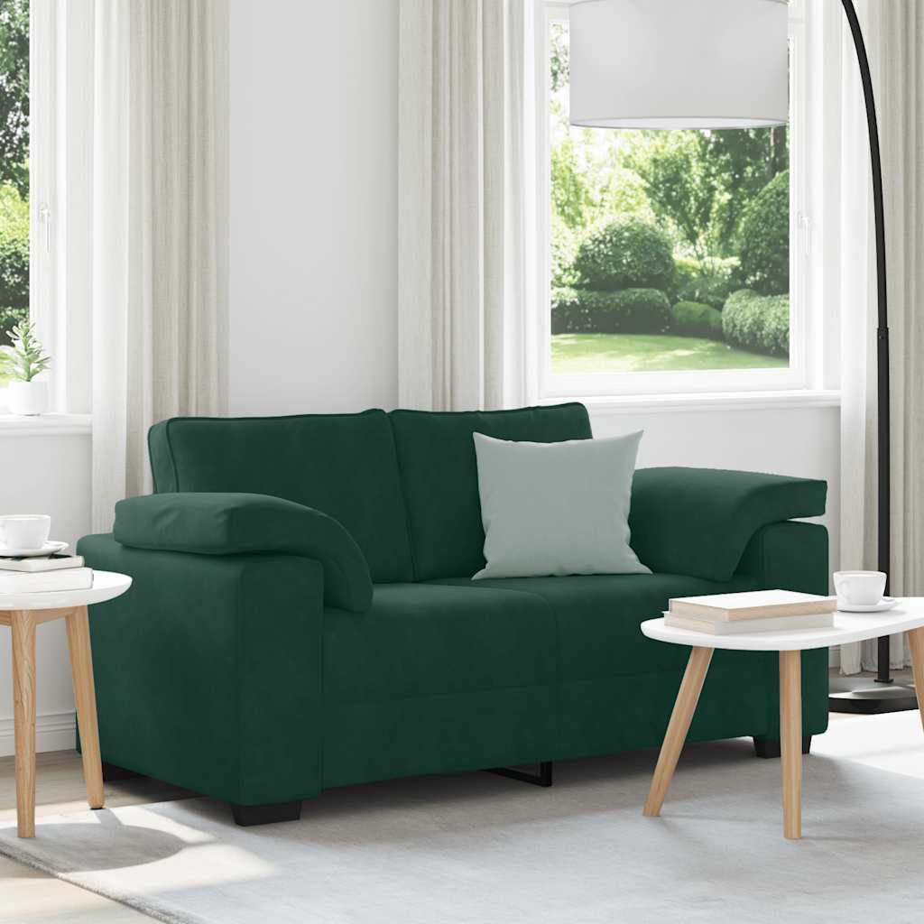 Sofá-luvas 160x77x82 cm veludo verde-escuro