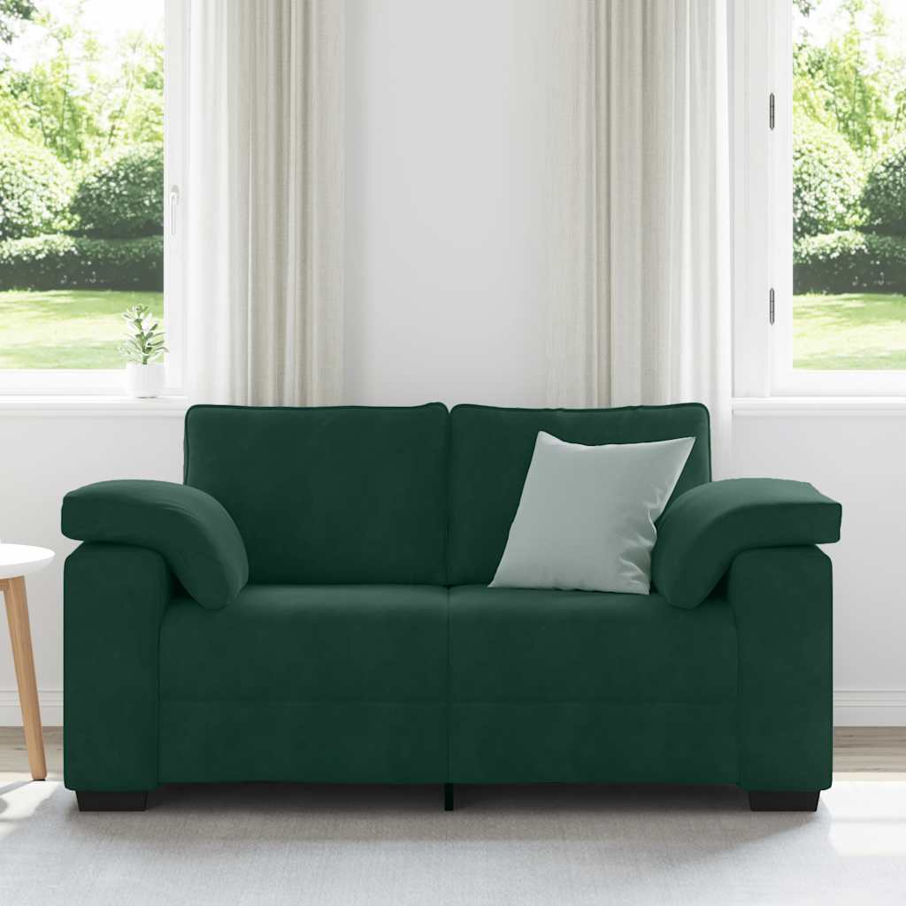 Sofá-luvas 160x77x82 cm veludo verde-escuro