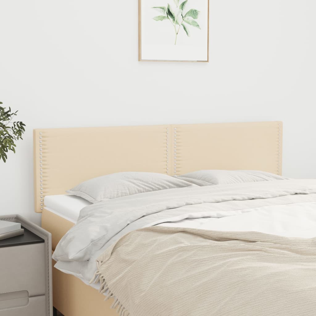 Cabeceiras creme 144x5x78/88 cm tecido