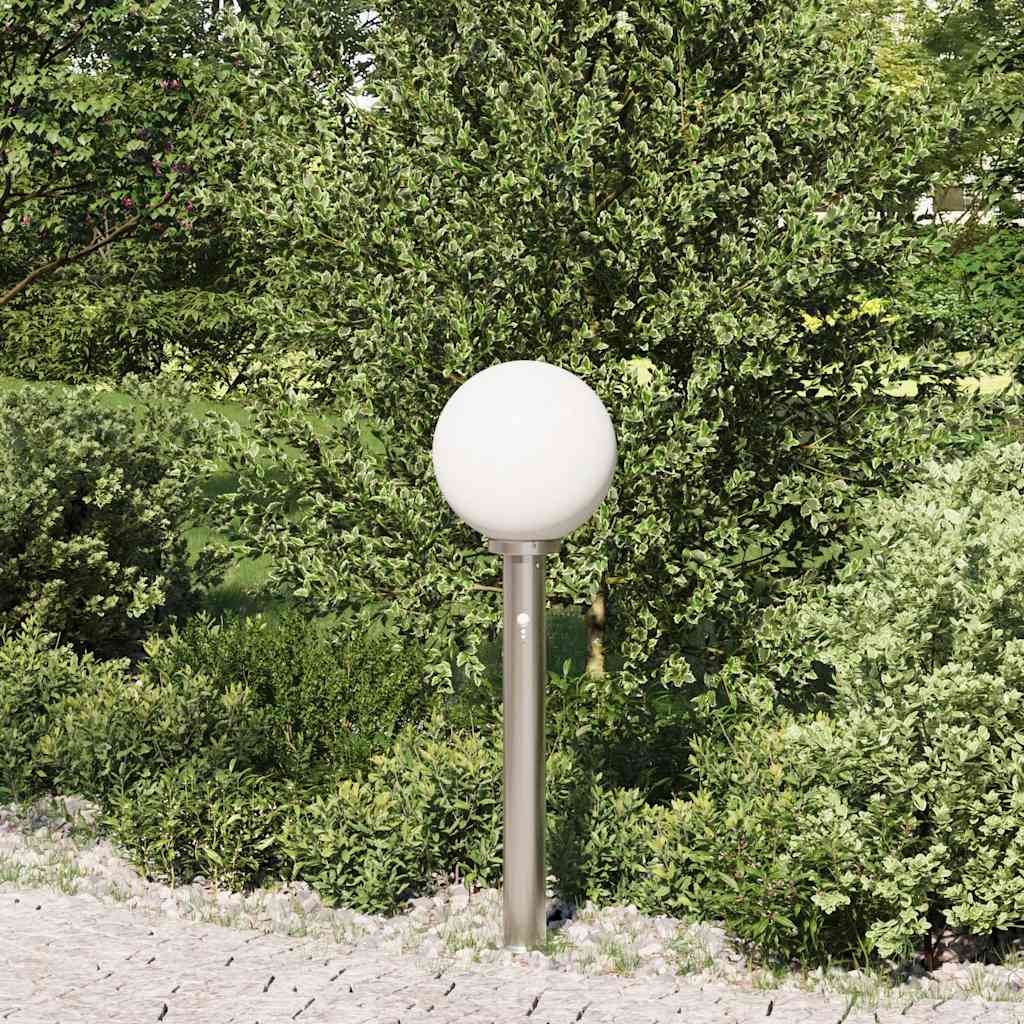 Luminária de poste com sensor, 80 cm, aço inoxidável, IP44