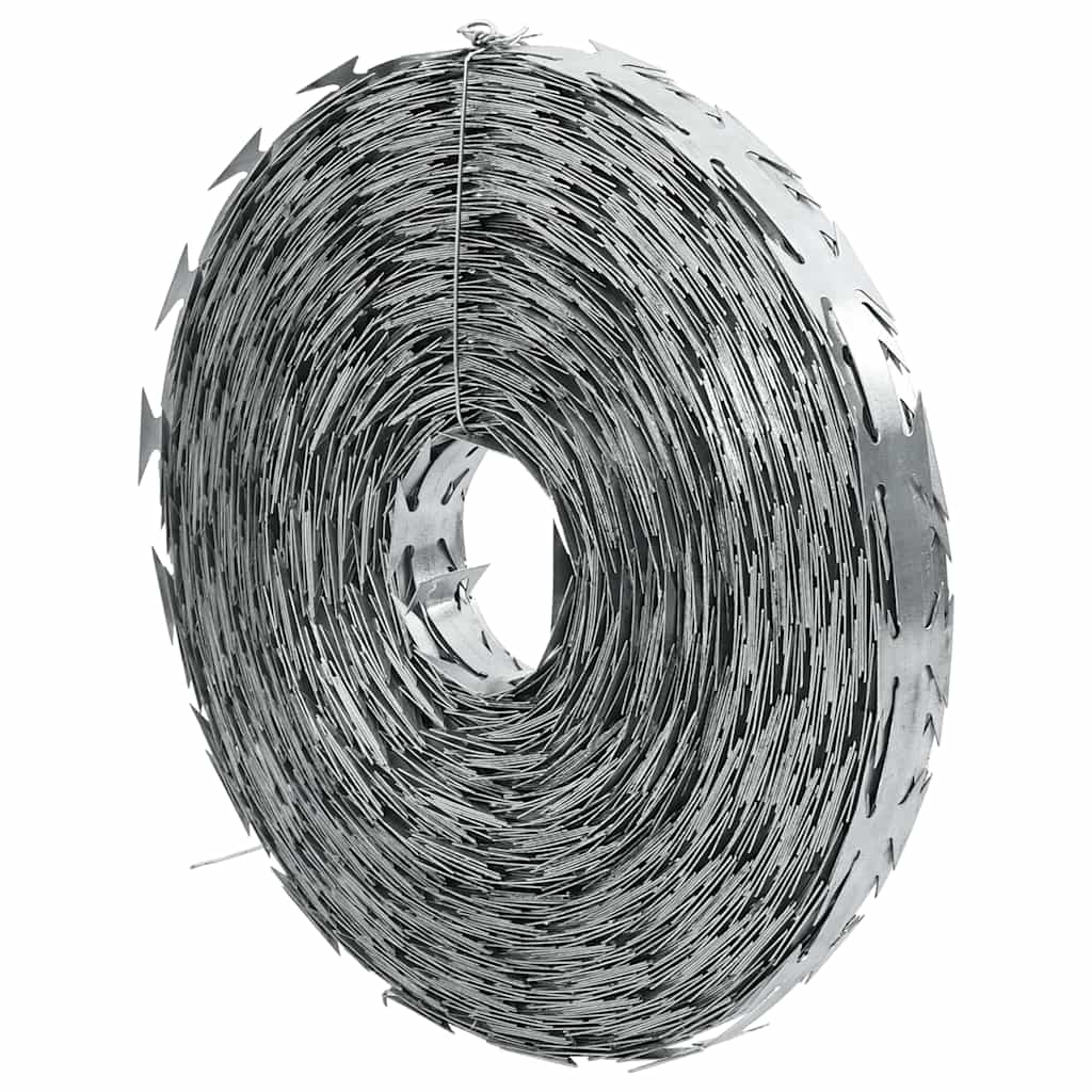Rolo de arame farpado em espiral aço galvanizado 500 m