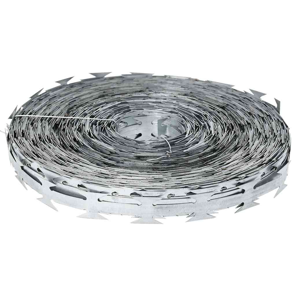 Rolo de arame farpado em espiral aço galvanizado 500 m