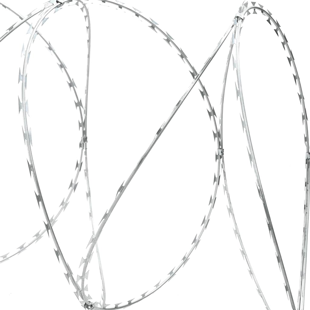 Rolo de arame farpado em espiral aço galvanizado 500 m