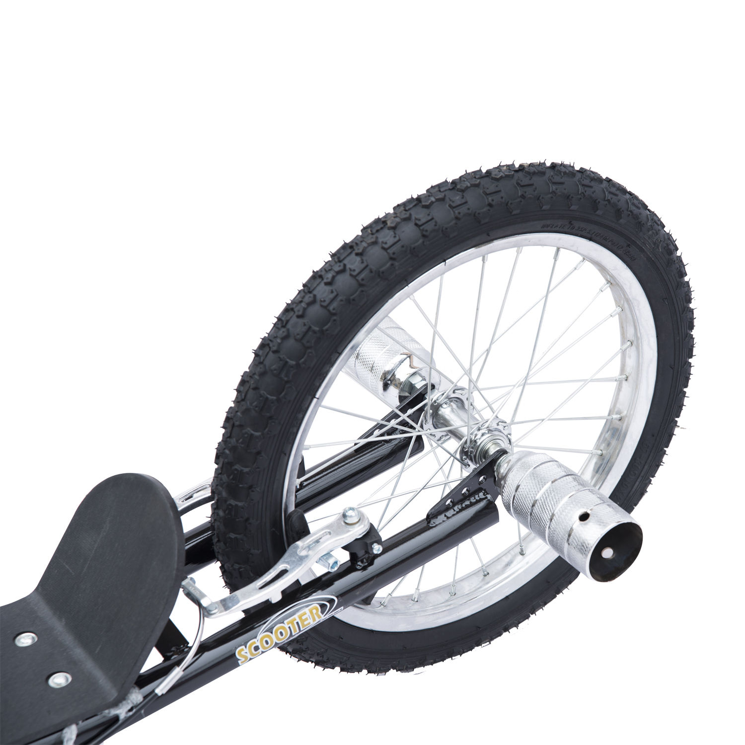 Trotinete para Crianças acima de 5 anos Scooter de 2 Rodas Grandes Insufláveis de 16 Polegadas com Freios e Guidão Ajustável em