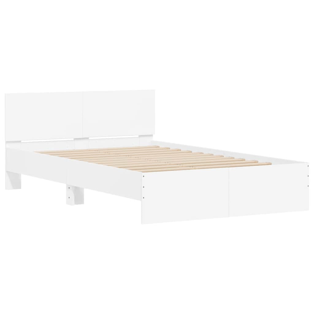 Estrutura de cama com cabeceira 120x190 cm branco