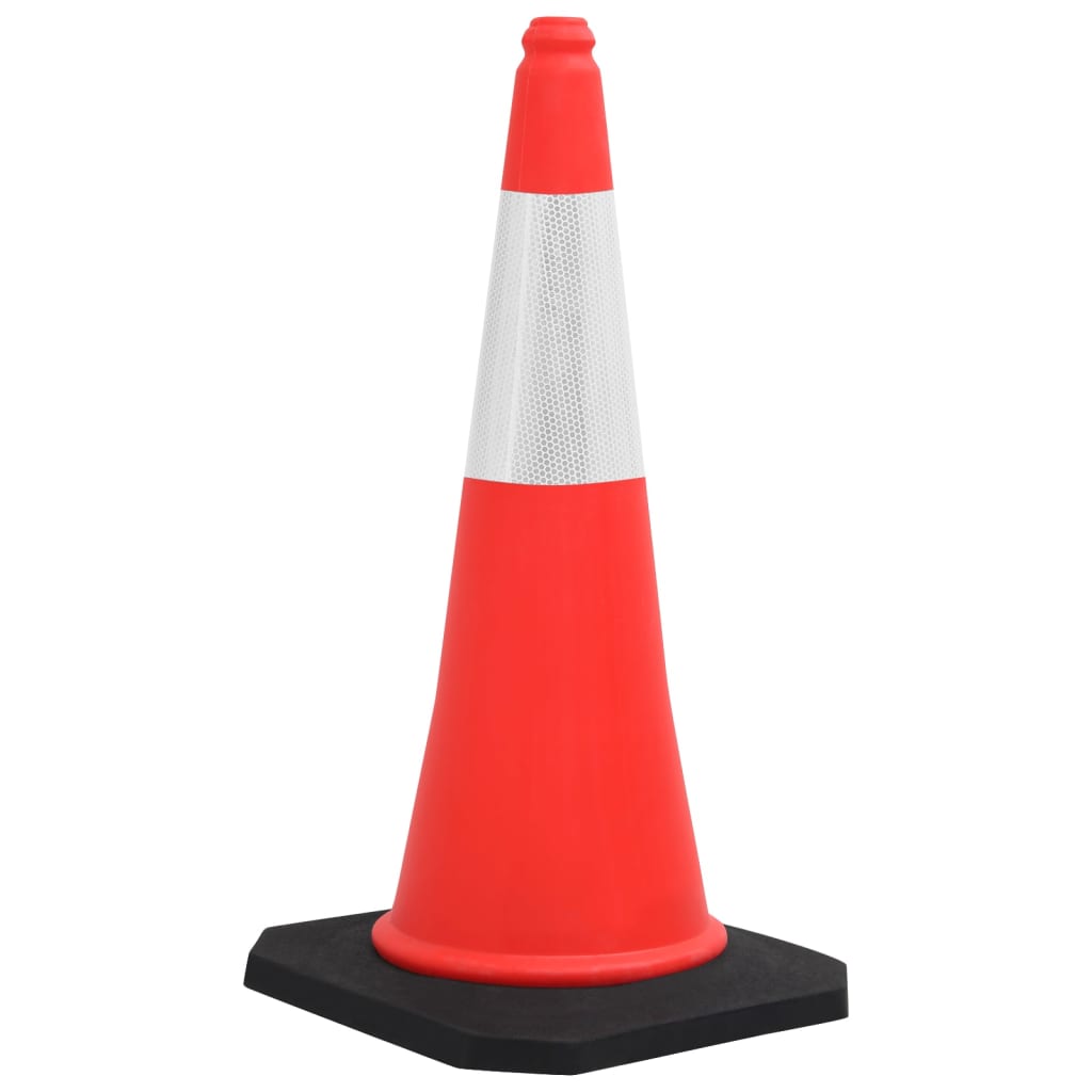 Cones de sinalização refletores com bases pesadas 4 pcs 75 cm