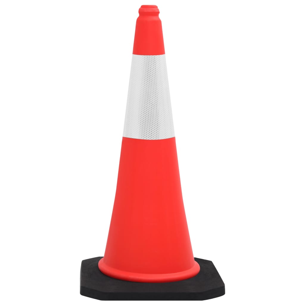 Cones de sinalização refletores com bases pesadas 4 pcs 75 cm