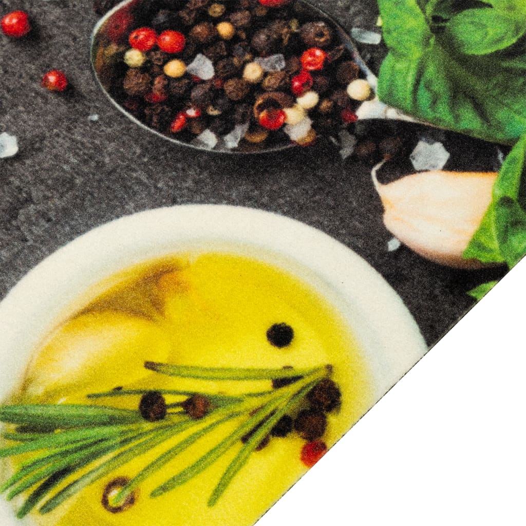 Tapete de cozinha lavável 60x180 cm veludo padrão especiarias
