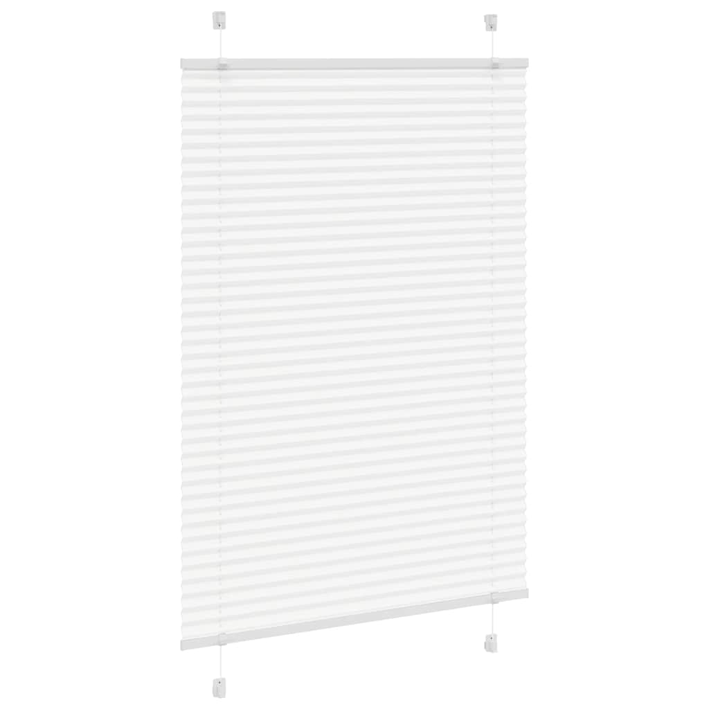 Branco plissada cega 100x100cm largura tecido 99,4 cm poliéster