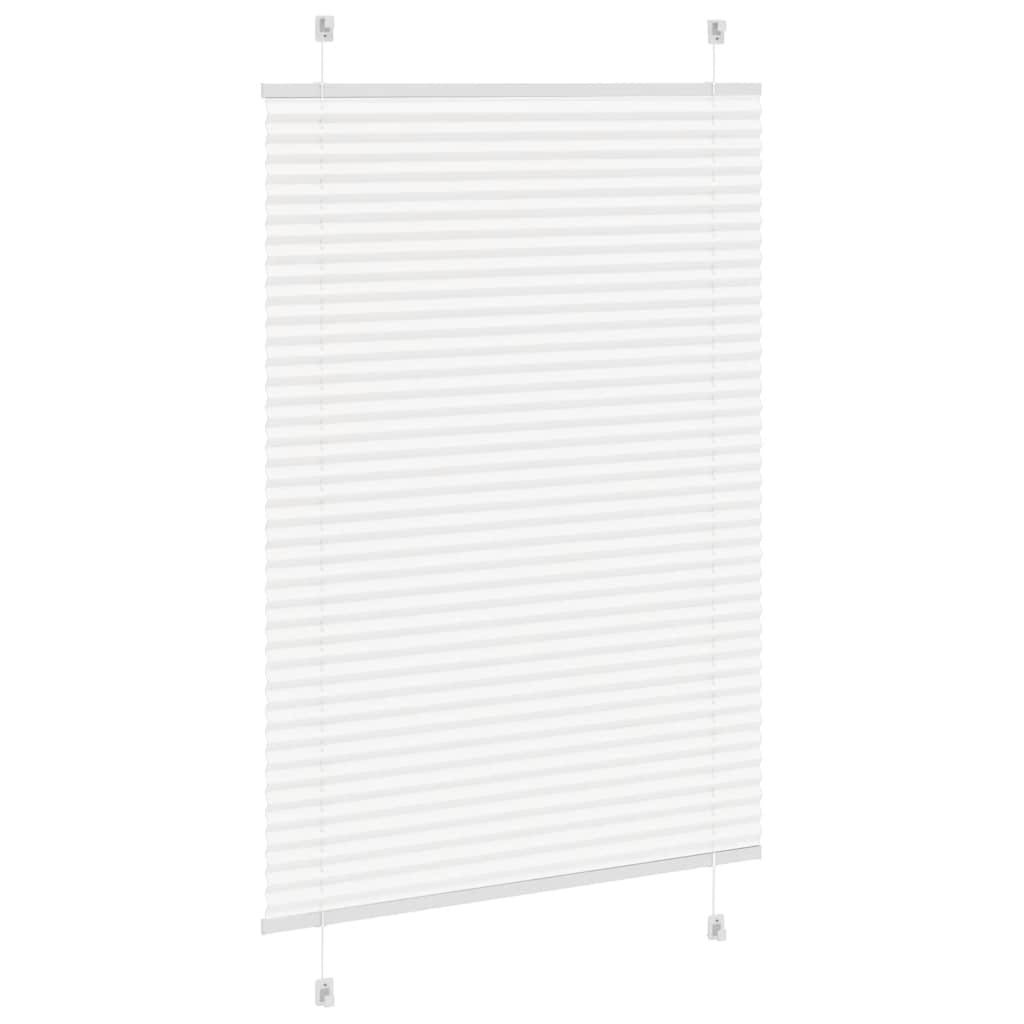Branco plissada cega 100x100cm largura tecido 99,4 cm poliéster