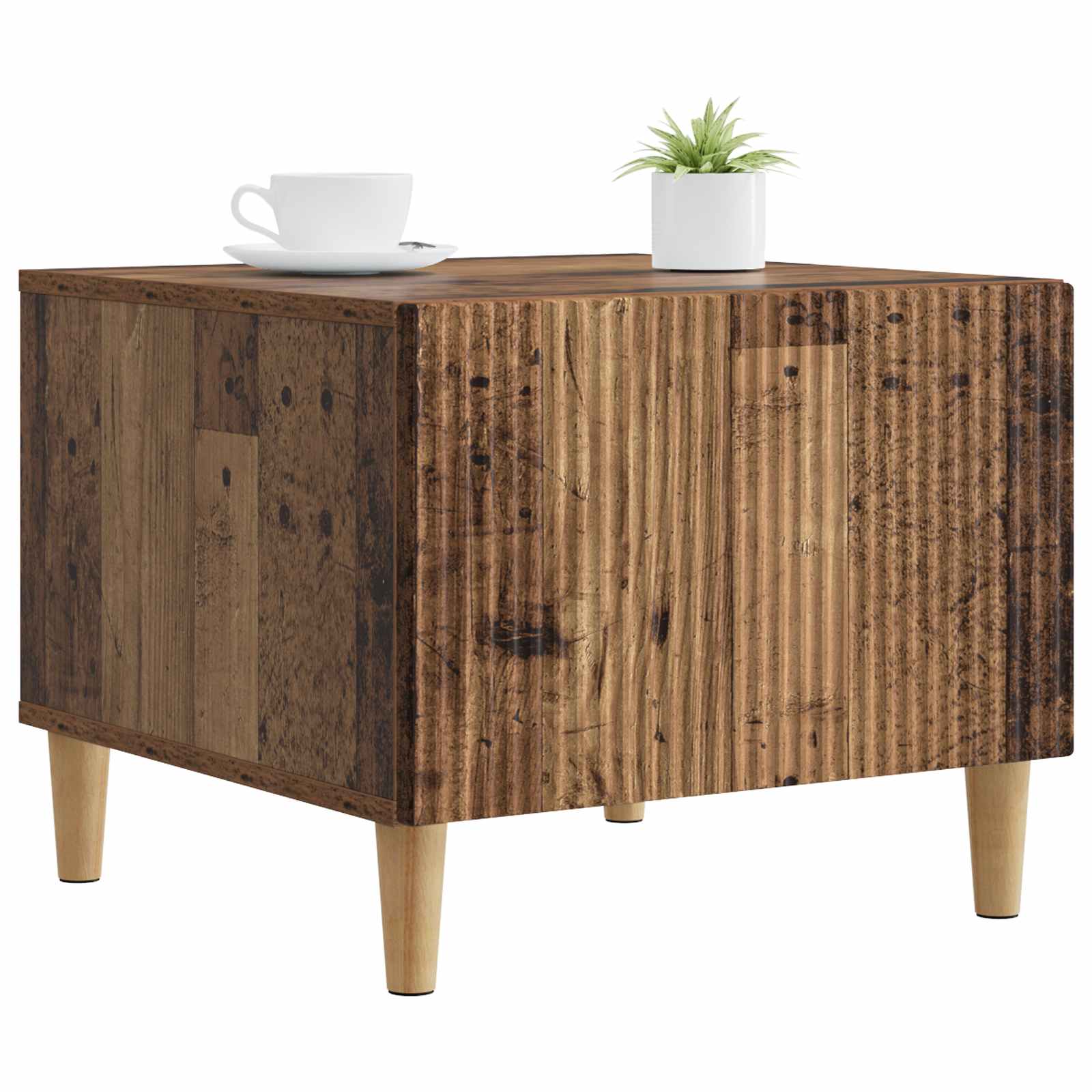 Mesa de centro com gaveta madeira antiga 49 x 50 x 40 cm