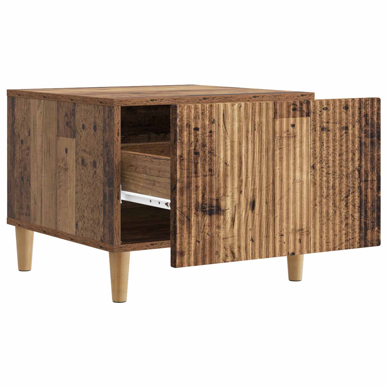 Mesa de centro com gaveta madeira antiga 49 x 50 x 40 cm