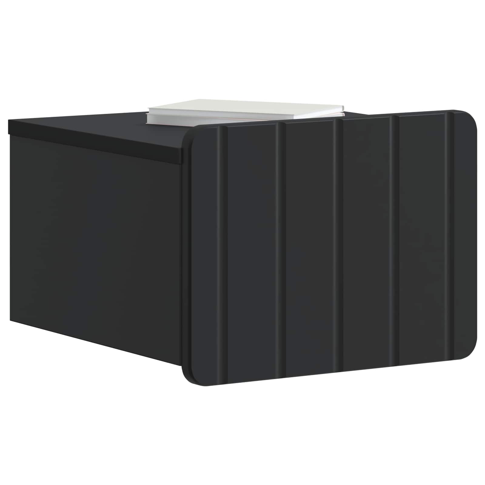 Gabinete de canto montado na parede 2 unid. preto