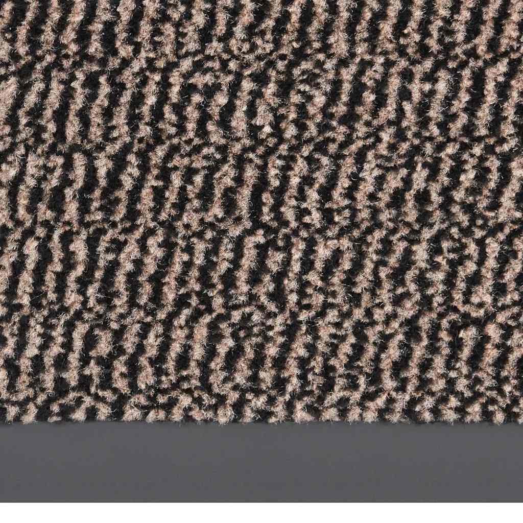 Tapete de entrada tufado 90x150 cm castanho-escuro