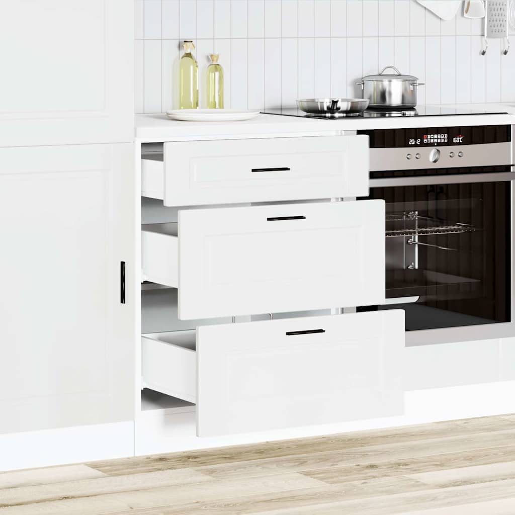 Armário base de cozinha porto derivados de madeira branco