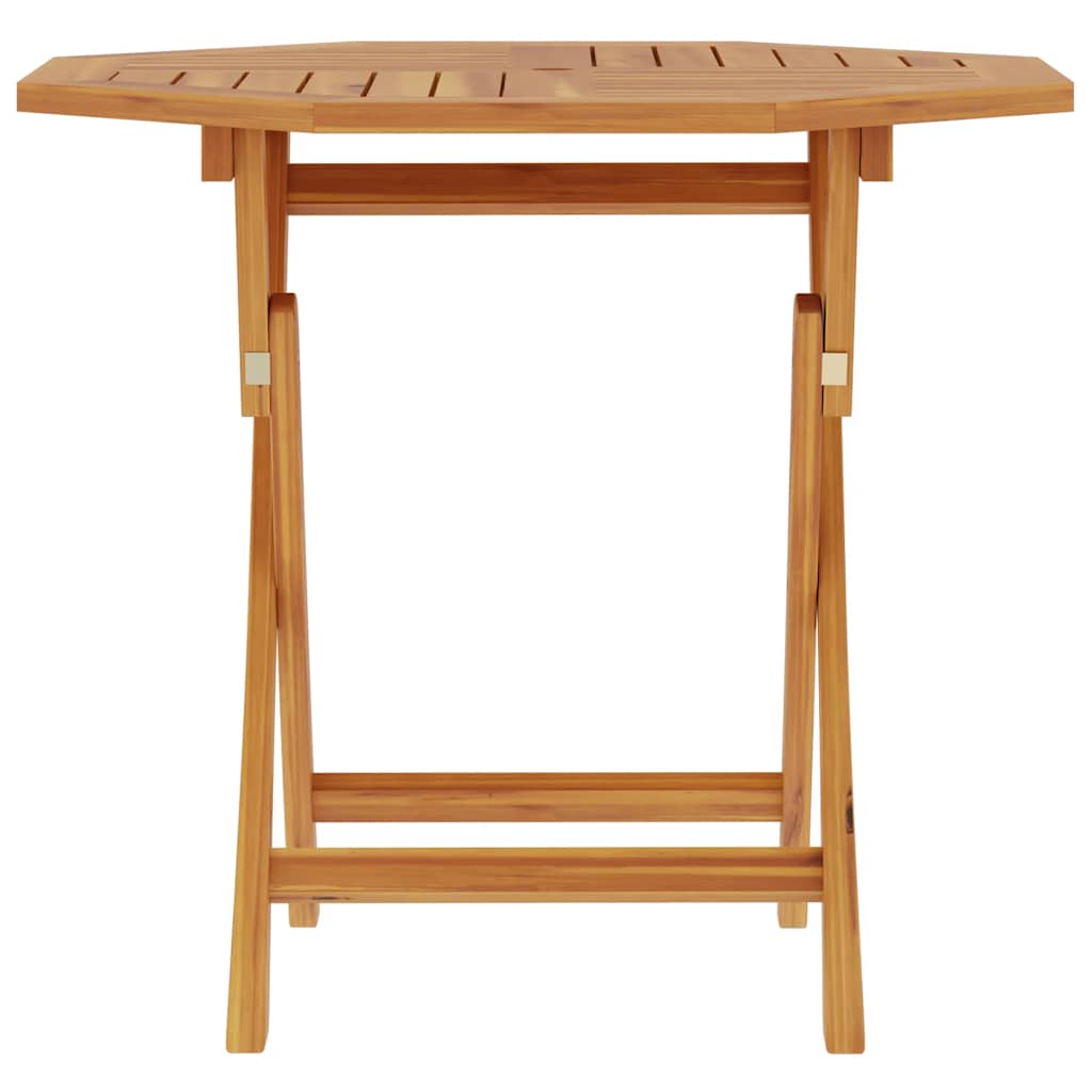 Mesa de jardim dobrável 85x85x76 cm madeira teca maciça