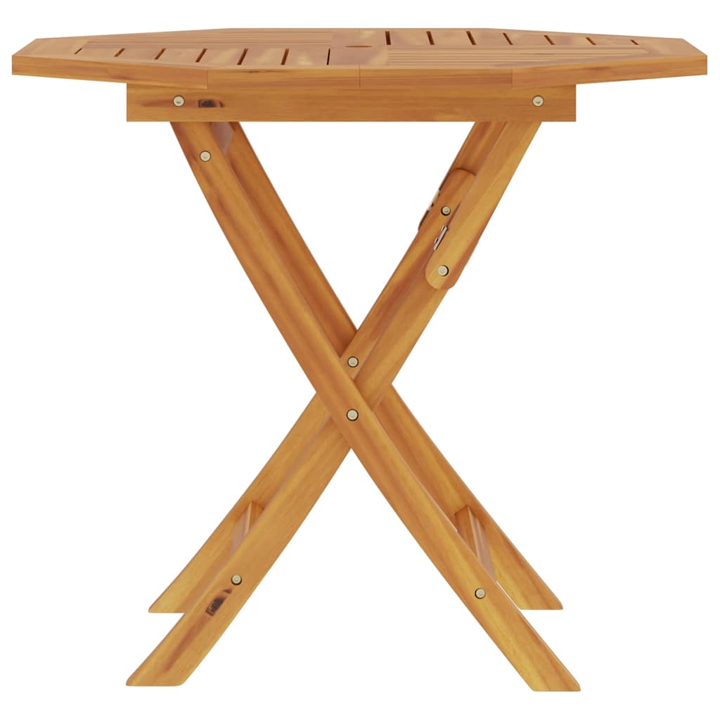 Mesa de jardim dobrável 85x85x76 cm madeira teca maciça