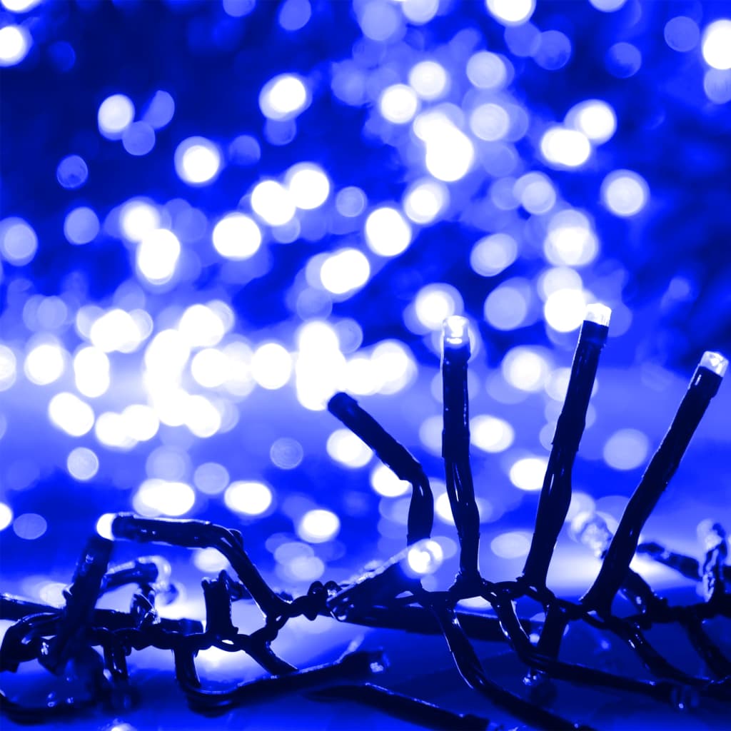 Cordão de luzes agrupadas 3000 luzes LED PVC azul