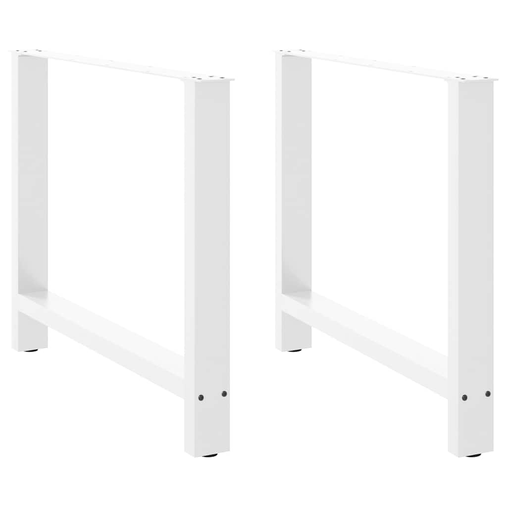 Pés para mesa de jantar , 2 peças, 90x (72-73) cm, branco, aço