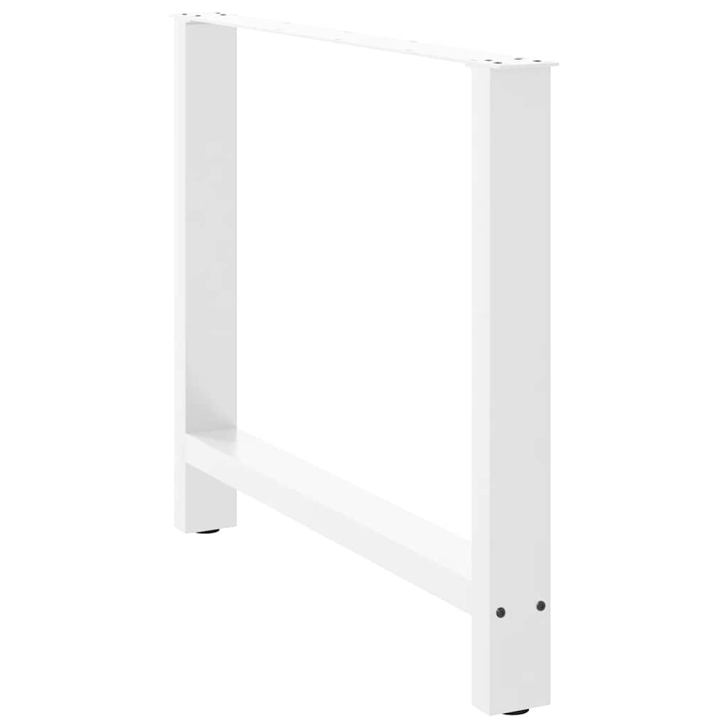 Pés para mesa de jantar , 2 peças, 90x (72-73) cm, branco, aço