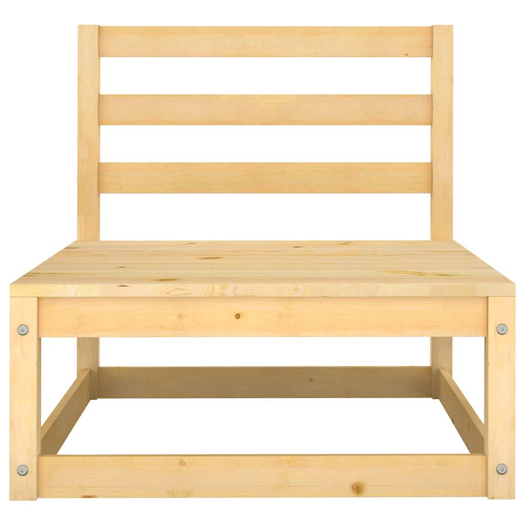 2 Pcs conjunto lounge de jardim com almofadões pinho maciço