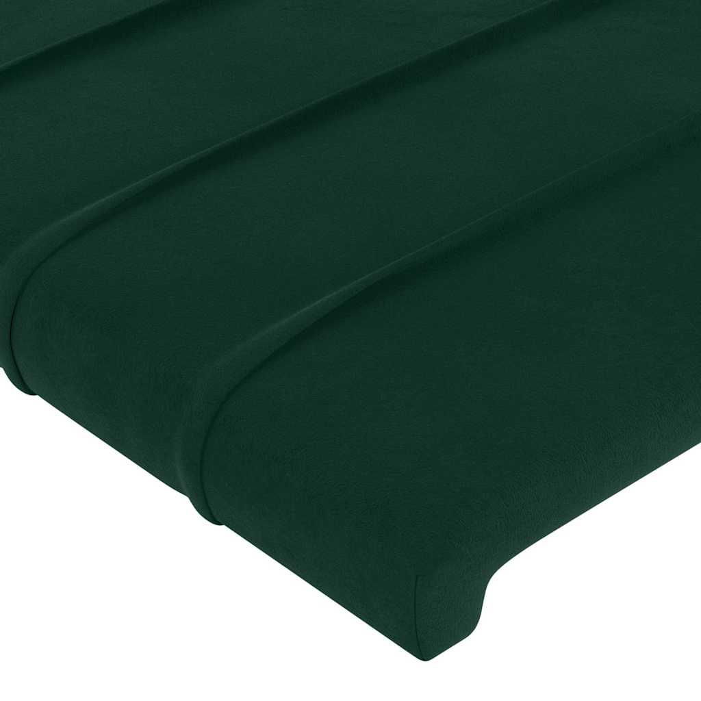 Cabeceira verde escuro 100x5x118/128 cm veludo