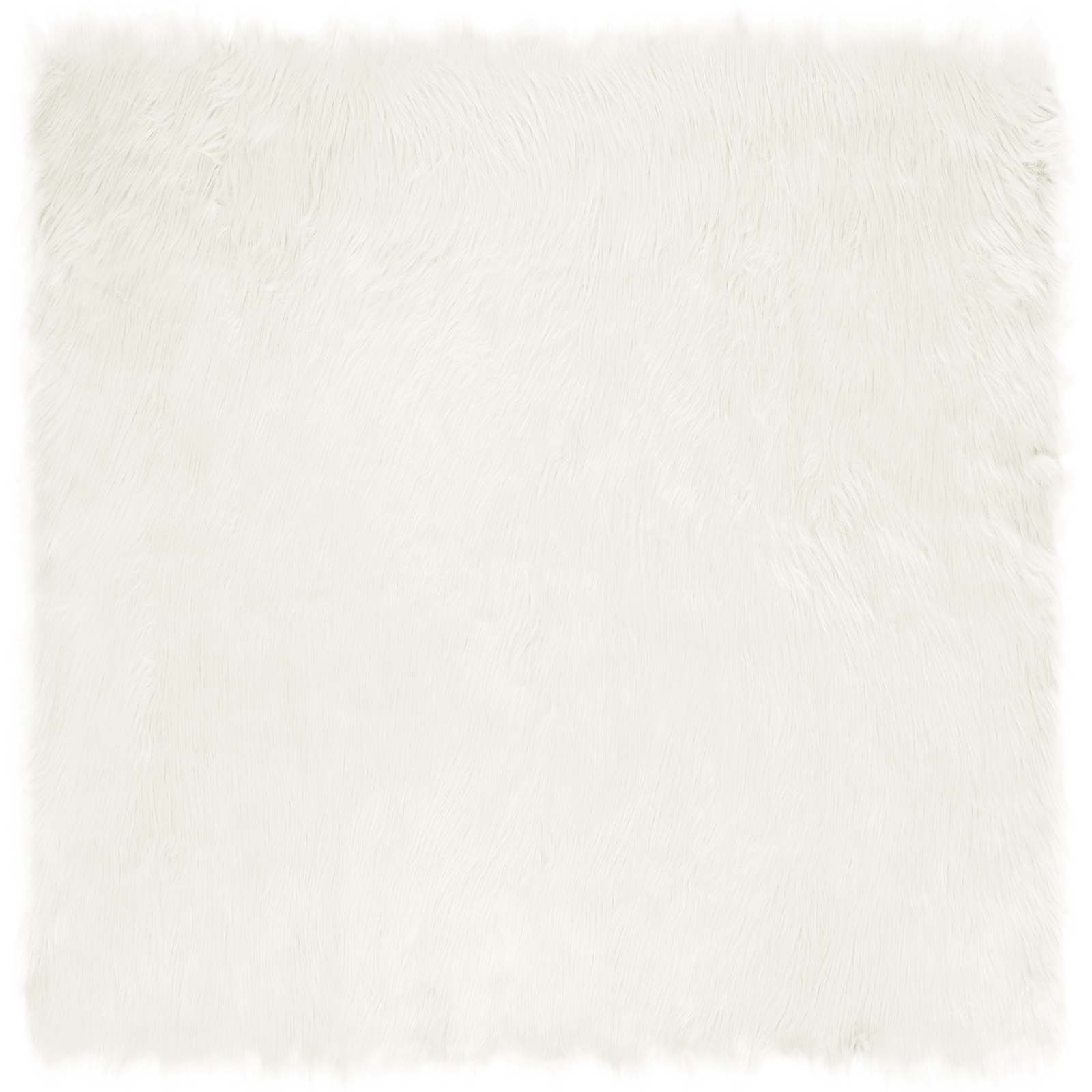 Tapete de de ovelha sintética tafalla branco 200 x 200 cm