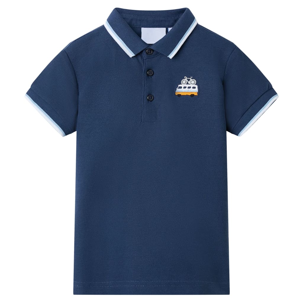 Polo para criança azul-escuro 92