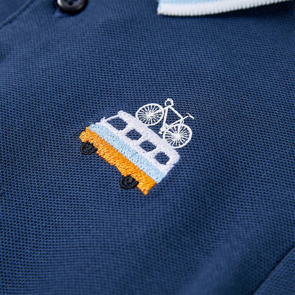 Polo para criança azul-escuro 92