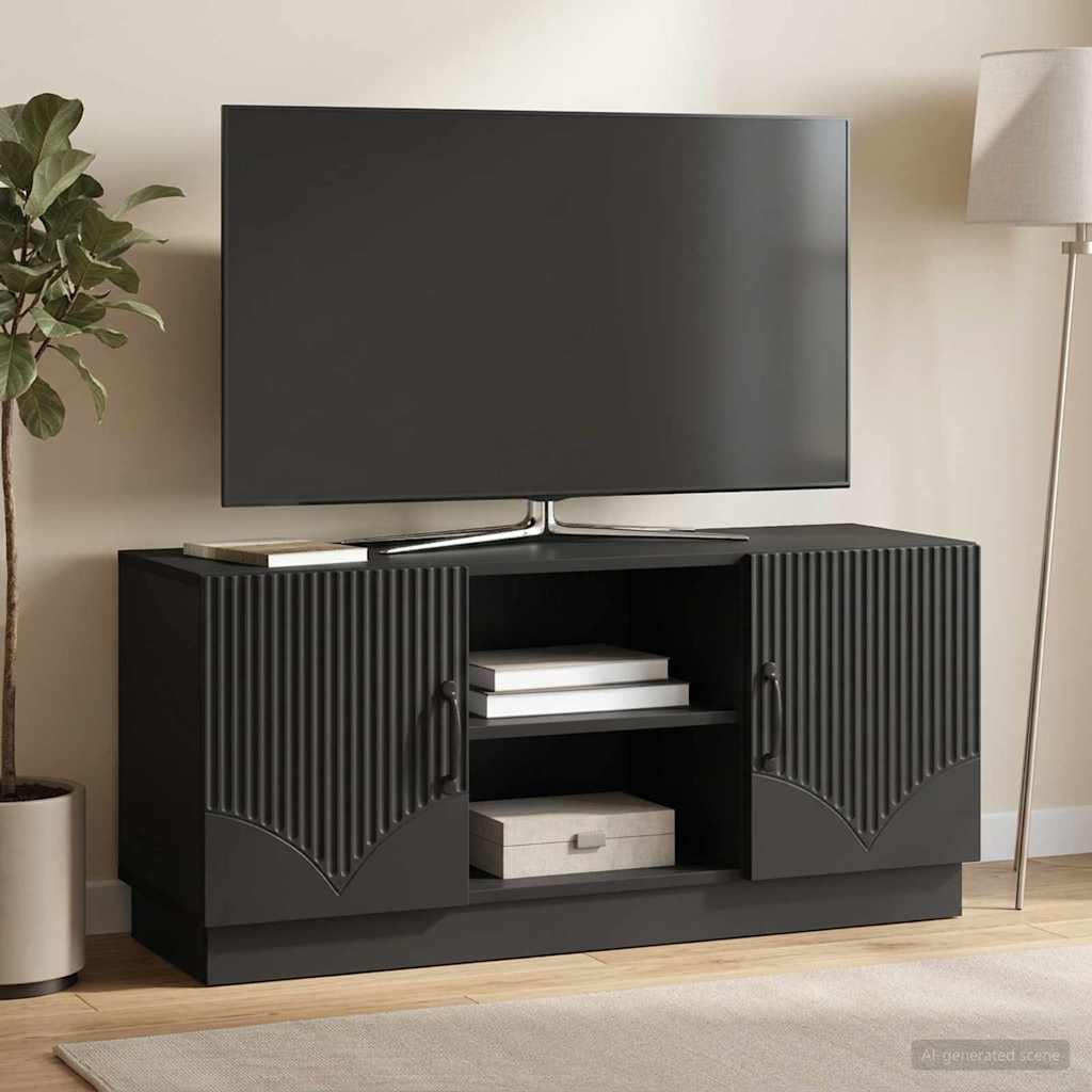 Gabinete para TV preto 102 x 34,5 x 47 cm derivados de madeira