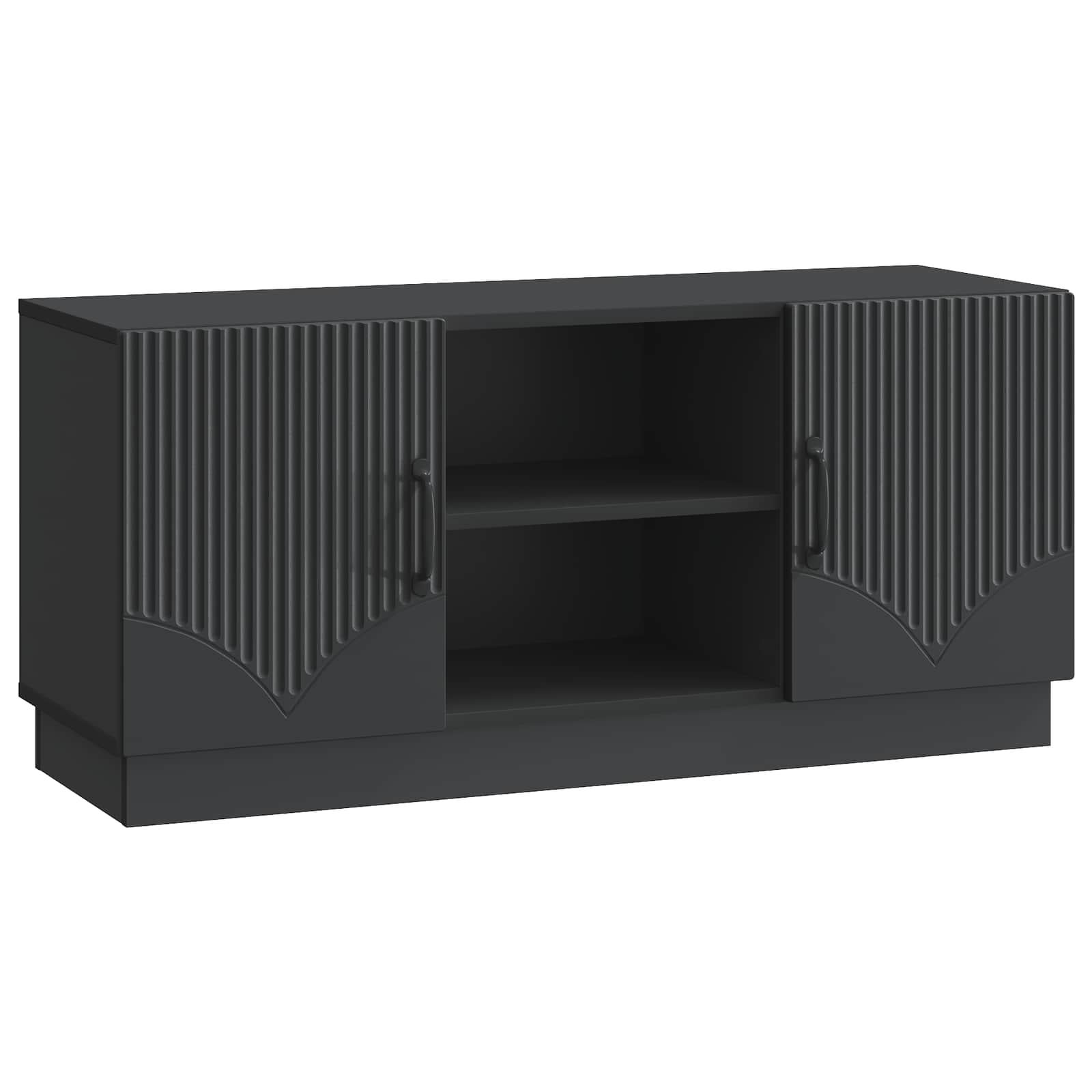 Gabinete para TV preto 102 x 34,5 x 47 cm derivados de madeira