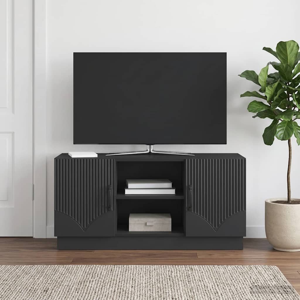Gabinete para TV preto 102 x 34,5 x 47 cm derivados de madeira