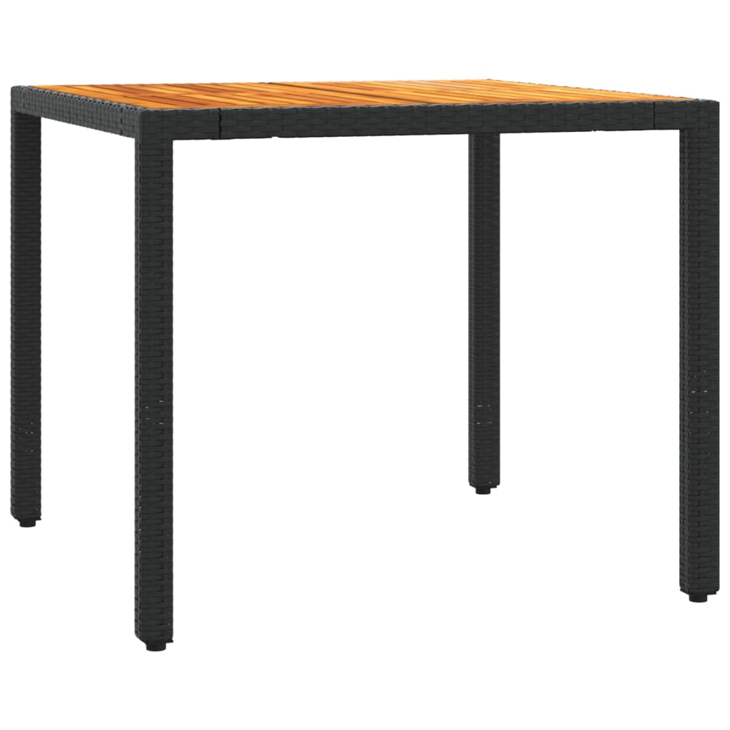 5 Pcs conjunto de jantar p/ jardim c/ almofadões vime PE preto