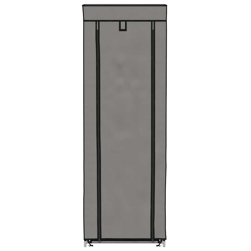 Sapateira com cobertura 57x29x162 cm tecido cinzento