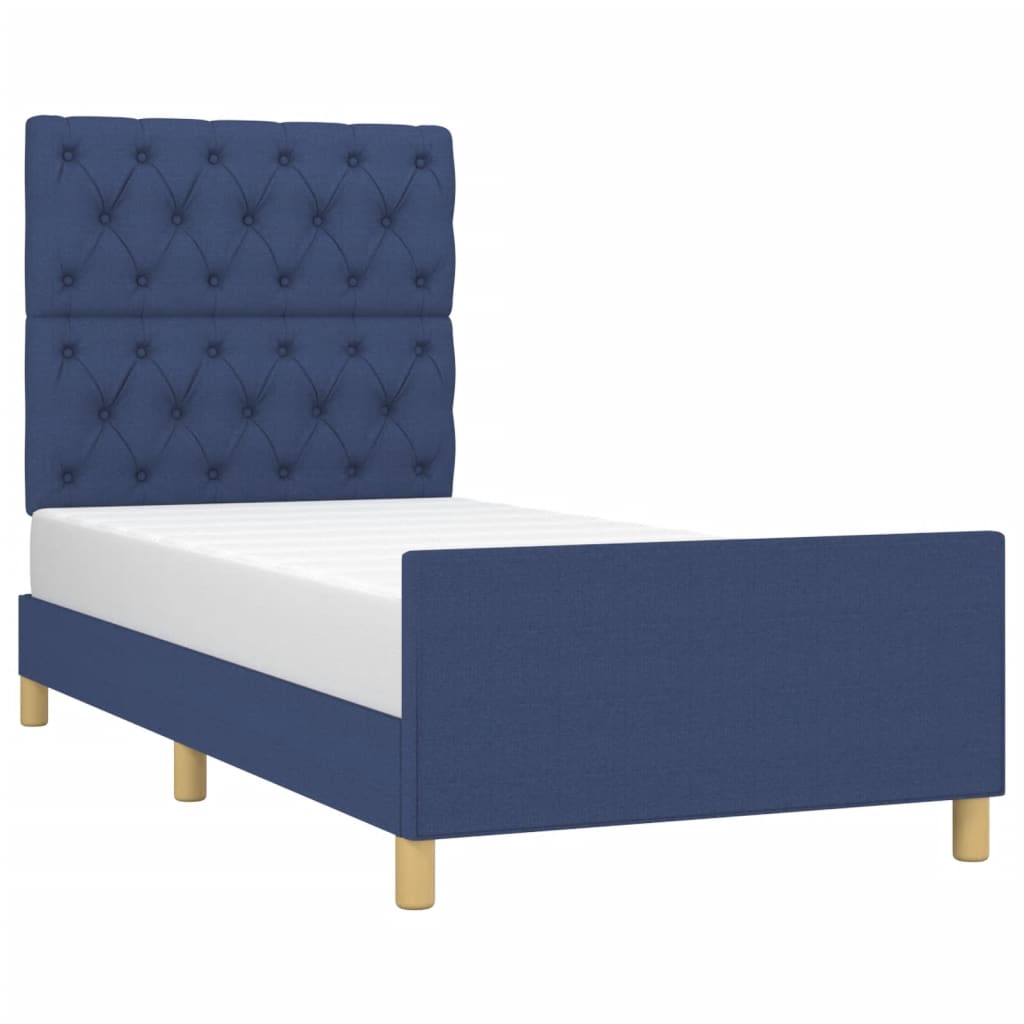 Estrutura de cama sem colchão 80x200 cm azul