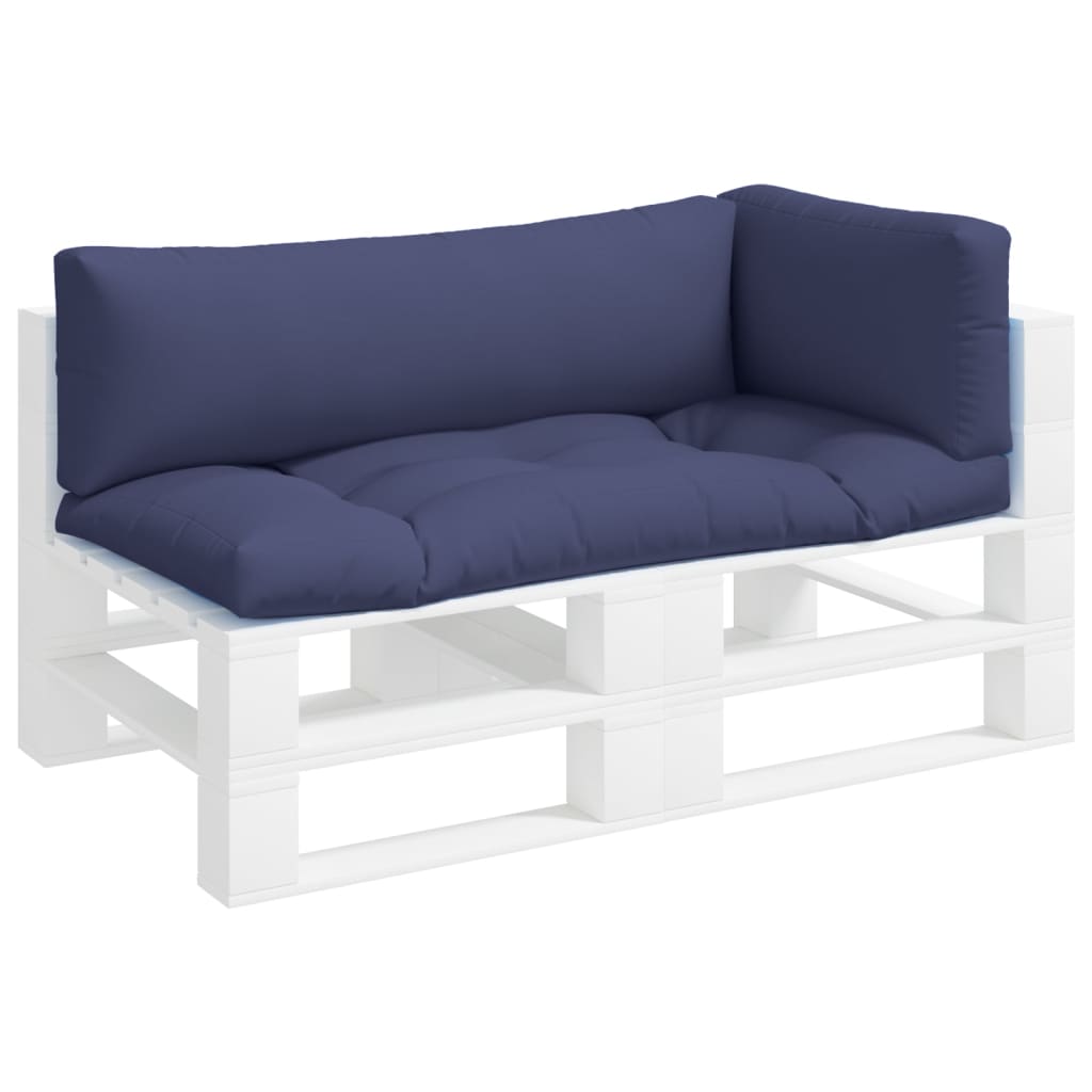 Almofadões p/ sofá de paletes 3 pcs tecido oxford azul-marinho