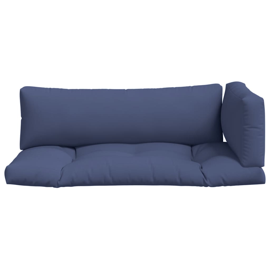 Almofadões p/ sofá de paletes 3 pcs tecido oxford azul-marinho