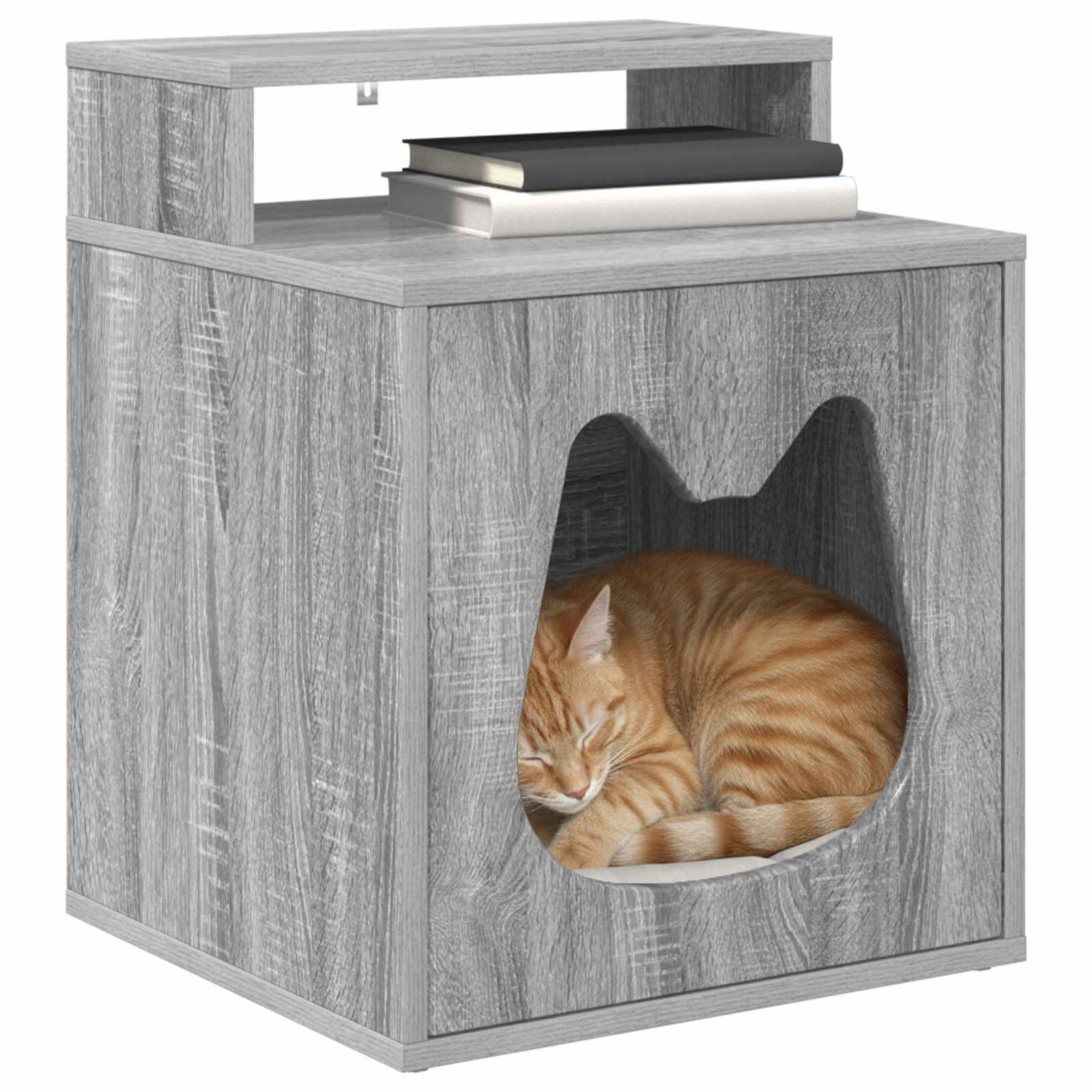Casa para gatos cinza sonoma 42,5 x 40 x 53,5 cm