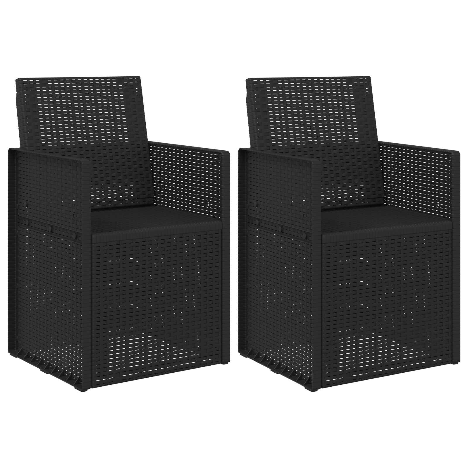 Cadeiras de jantar para jardim 2 pcs antracite PP
